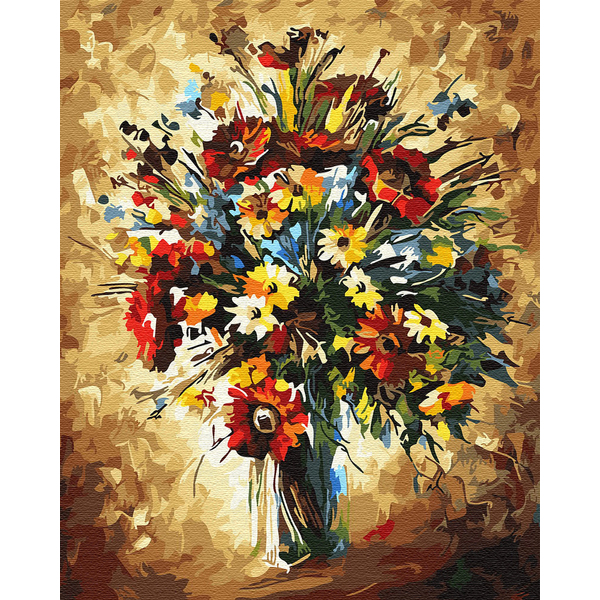 Картина по номерам Квіти - Полевые цветы