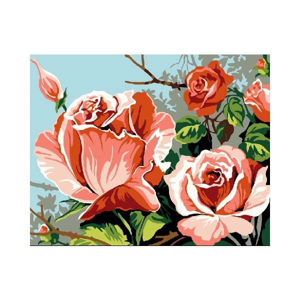 Картина по номерам Преміум картини - Цветенье роз