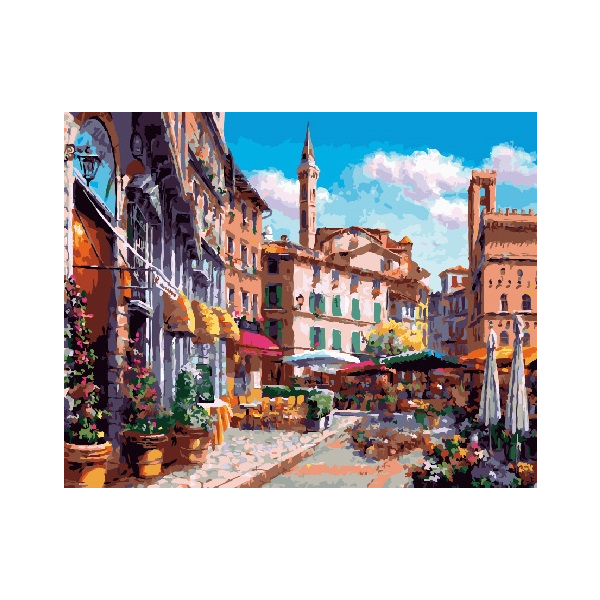 Картина по номерам Преміум картини - Красочный город