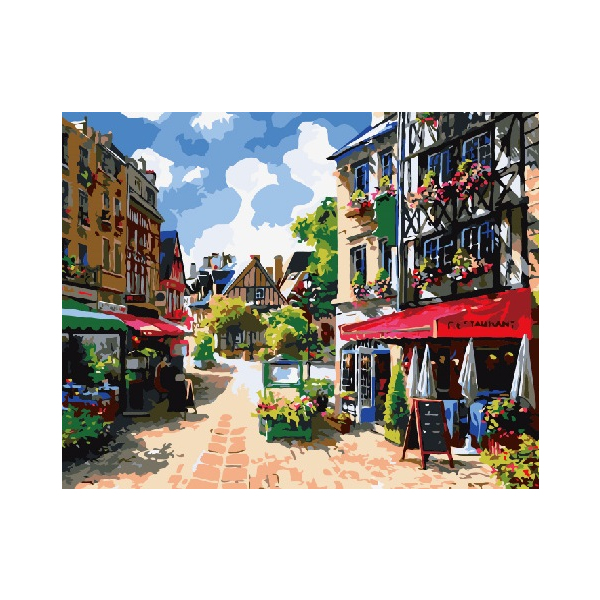 Картина по номерам Преміум картини - Летняя улица