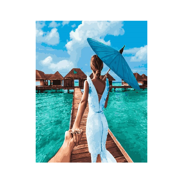 Картина по номерам Преміум картини - Следуй за мной Мальдивы