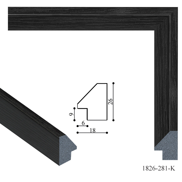 Багетні рами - Багетна рамка (чорне дерево)