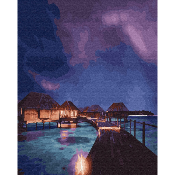 Картина по номерам Природа - Сказочные Мальдивы