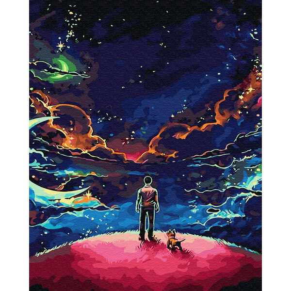 Картина по номерам Космос - Маленький принц в космосі