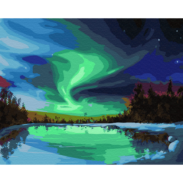 Картина по номерам Пейзажі - Північне сяйво