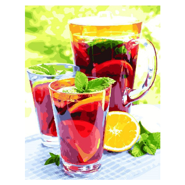 Картина по номерам Натюрморти - Виноградний лимонад