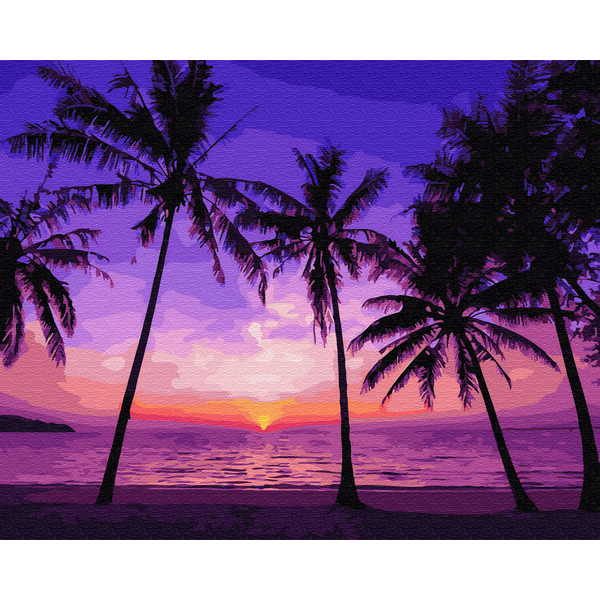 Картина по номерам Природа - Тропічний захід