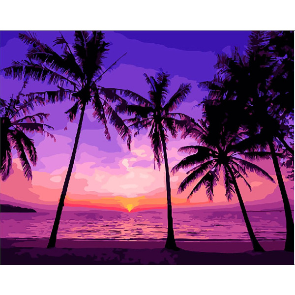 Картина по номерам Природа - Тропічний захід