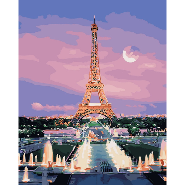 Картина по номерам Города - Паризький вечір