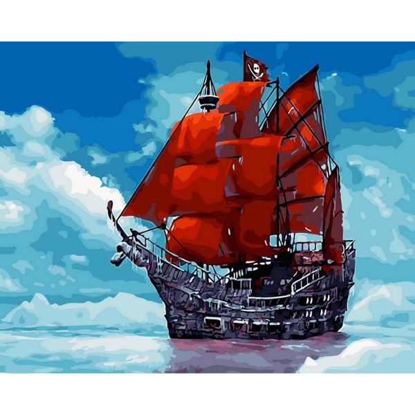 Картина по номерам Кораблі, автомобілі та літаки - Мрія Асоль