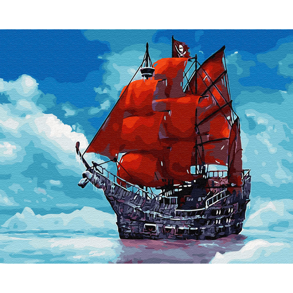 Картина по номерам Кораблі, автомобілі та літаки - Мрія Асоль