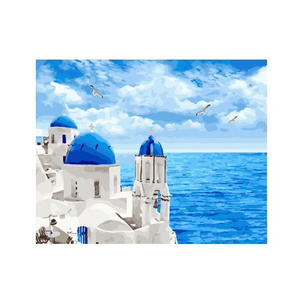 Картина по номерам Города - Хмари Санторіні