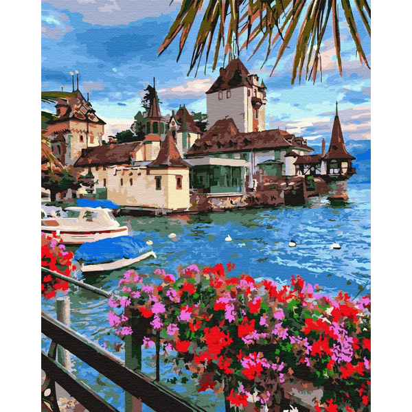 Картина по номерам Города - Містечко в Швейцарії