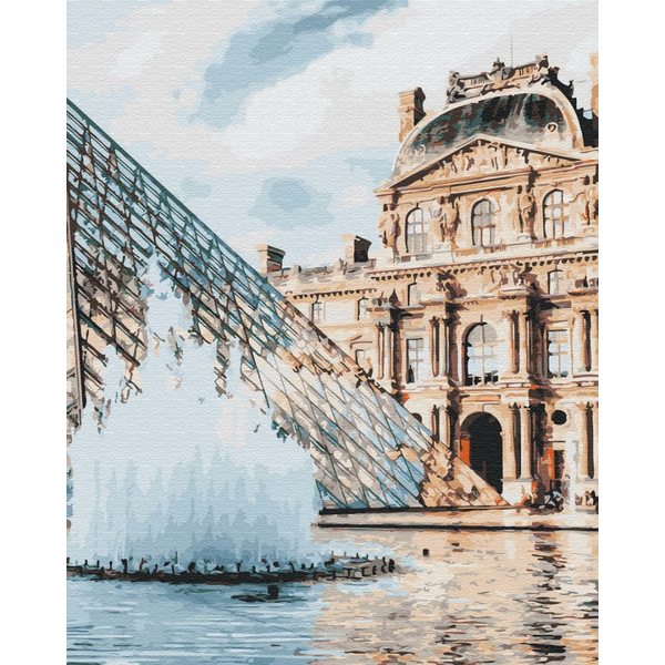 Картина по номерам Города - Вид на Лувр