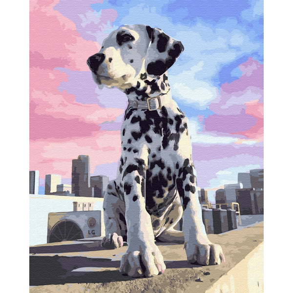 Картина по номерам Тварини, птахи та риби - Далматинець в місті