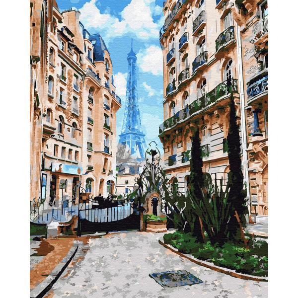 Картина по номерам Города - Вид на Ейфелеву вежу