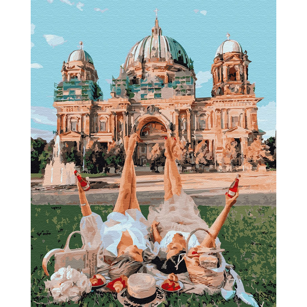 Картина по номерам Города - Подружки біля Берлінського собору