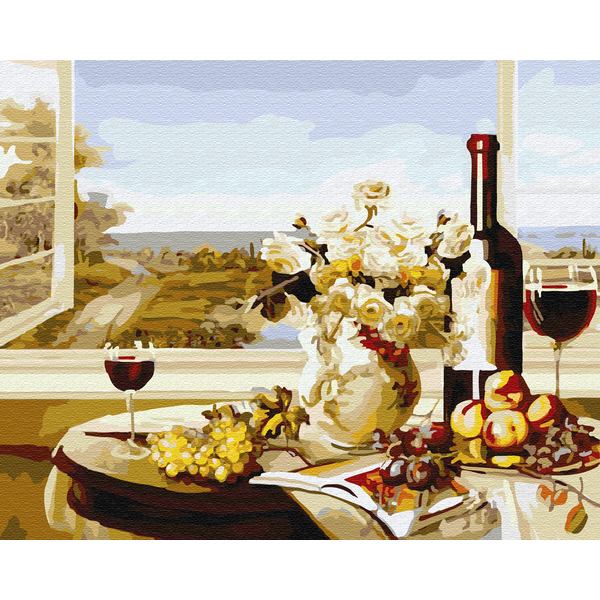 Картина по номерам Натюрморти - Романтика біля вікна