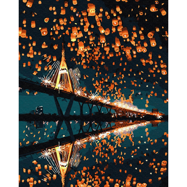 Картина по номерам Авторські колекції - Небесні ліхтарики