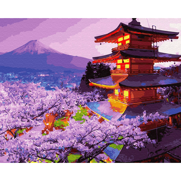Картина по номерам Города - Вечір в Японії
