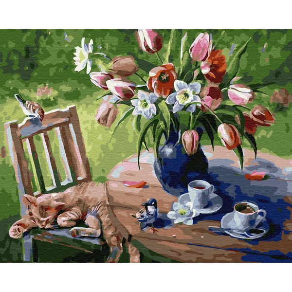 Картина по номерам Квіти - Літо в саду