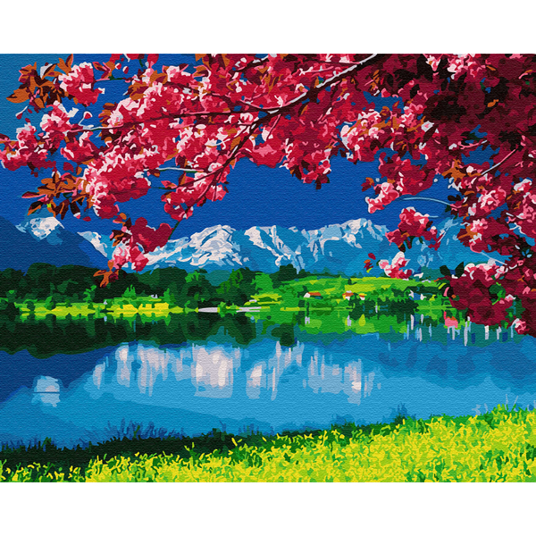 Картина по номерам Природа - Весна в горах