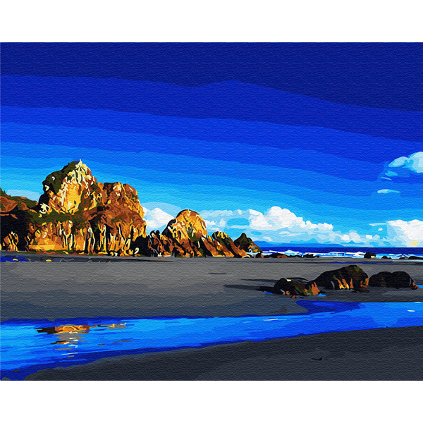 Картина по номерам Природа - Приплив біля скель