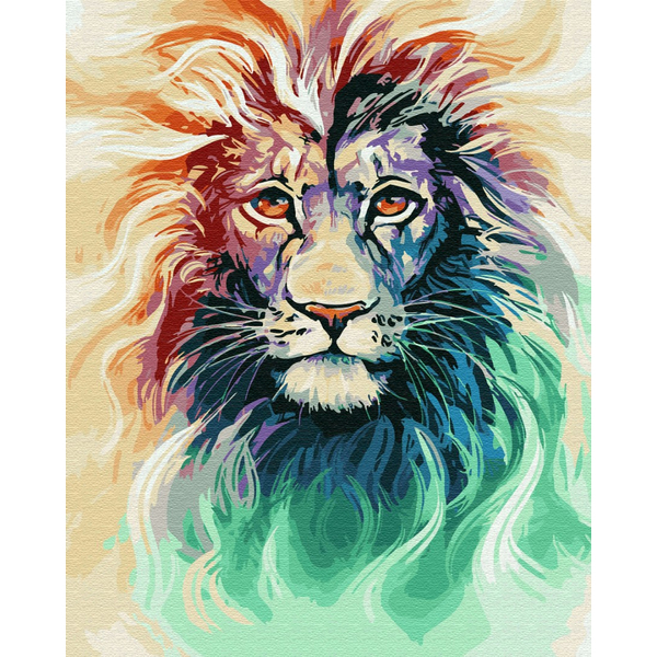Картина по номерам Тварини, птахи та риби - Сяйво лева