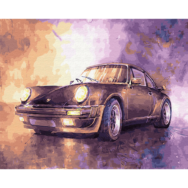 Картина по номерам Кораблі, автомобілі та літаки - Автомобіль аквареллю