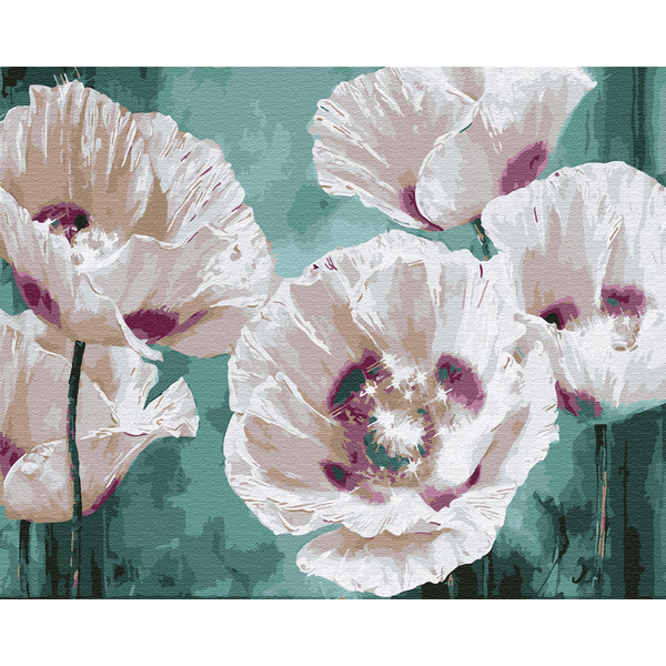 Картина по номерам Квіти - Білі маки