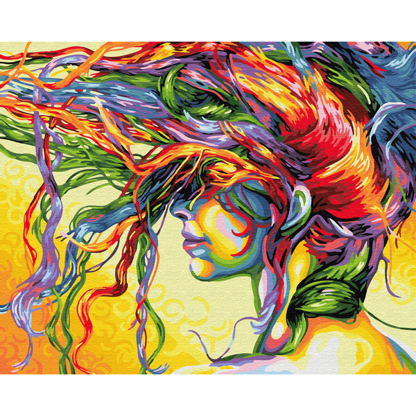 Картина по номерам Поп Арт - Дівчина. Aрт