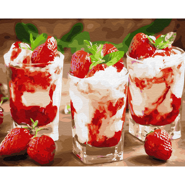 Картина по номерам Натюрморти - Ягідний десерт