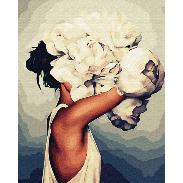 Картина по номерам Авторські колекції - Жінка в півоніях