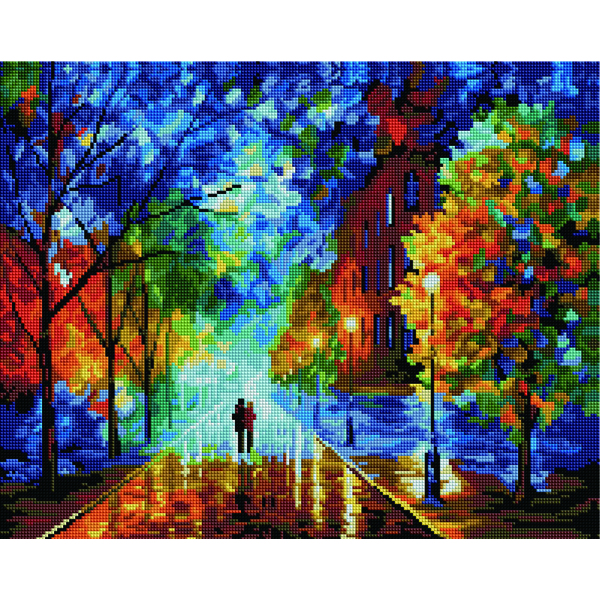 Алмазна мозаїка 40х50 - Улица после дождя