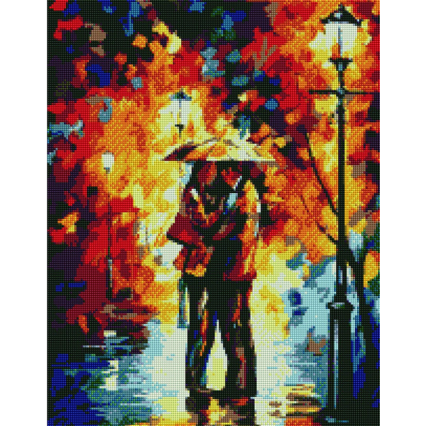 Алмазна мозаїка 40х50 - Любовь под фонарем