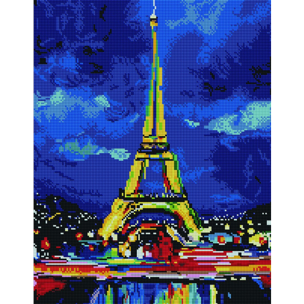 Алмазна мозаїка 40х50 - Эйфелева башня маслом