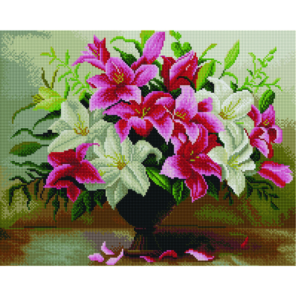 Алмазна мозаїка 40х50 - Букет из лилий