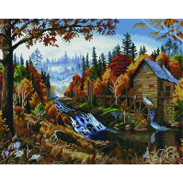 Алмазна мозаїка 40х50 - Осень в деревне