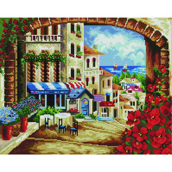 Алмазна мозаїка 40х50 - Уютный городок