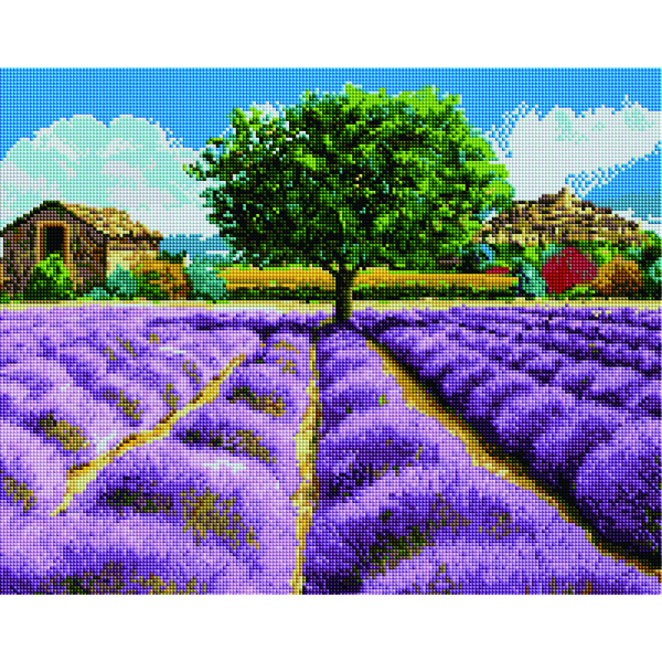 Алмазна мозаїка 40х50 - Лавандовая плантация