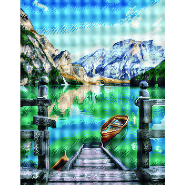 Алмазна мозаїка 40х50 - Лодка у озера Брайес