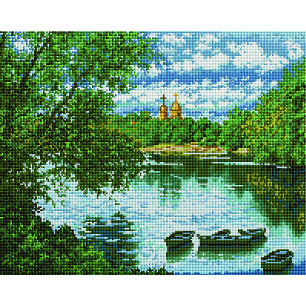 Алмазна мозаїка 40х50 - Тайное место у пруда