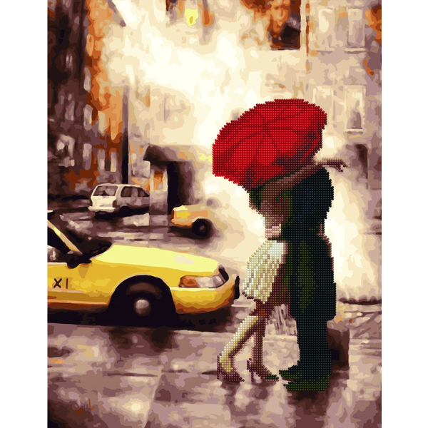 Комбінована алмазна мозаїка - Любов у великому місті