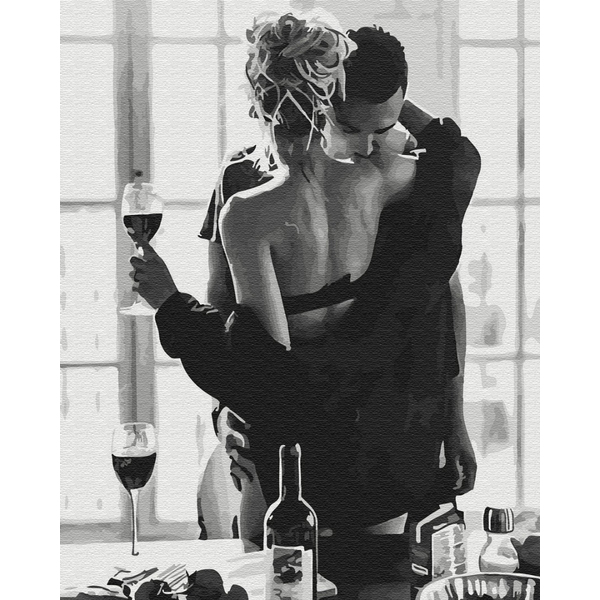 Картина по номерам Романтика - Пристрасна пара