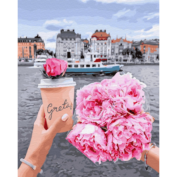 Картина по номерам Авторські колекції - Прогулянка з піонами