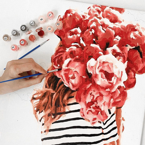 Картина по номерам Авторські колекції - В обіймах піонів