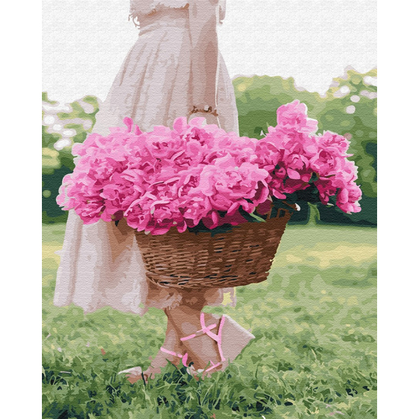 Картина по номерам Квіти - Весна в кошику