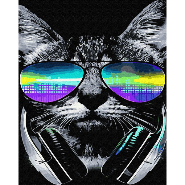 Картина по номерам Авторські колекції - Кіт DJ