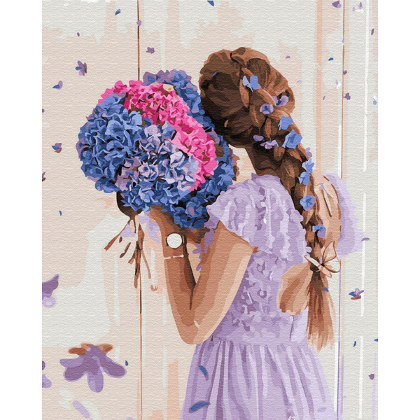 Картина по номерам Люди на картинах - Улюблені гортензії