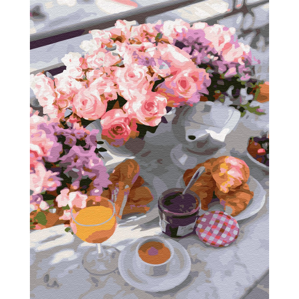 Картина по номерам Квіти - Ароматный завтрак